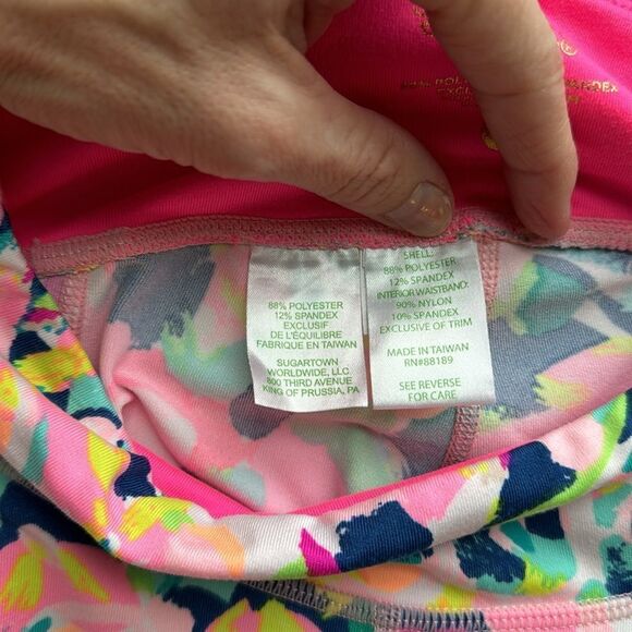 Lilly Pulitzer Luxletic Weekender Midi Pina Colada Club Leggings Size XXS - Picture 8 of 12